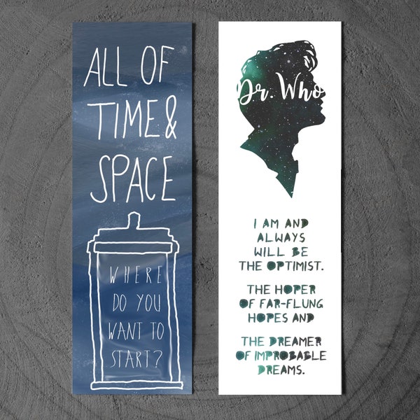 Dr. Who inspired Bookmarks