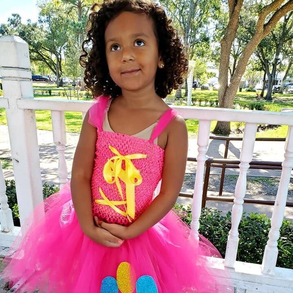Pinkie Pie tutu dress/My Little Pony/princess/Inspired by Pinkie Pie/Halloween costume/chunky necklace/bow/disney/gifts for girls