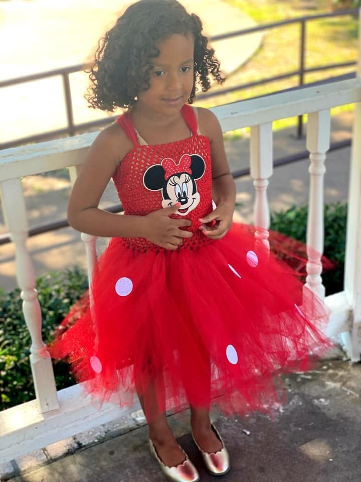 Minnie Mouse Inspired Red Polka Dot Tutu Dress for Girls, Birthday Costume  - Etsy