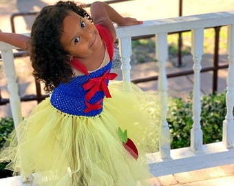 Snow White Inspired Tutu Dress, Halloween Costume