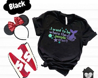 Quiero estar donde la gente no es sirena Disney Ariel Shirt