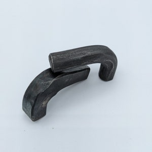 Hand Forged Iron &quot;L&quot; Drawer Cabinet Knob Pull