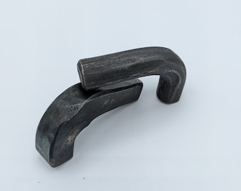 Hand Forged Iron "L" Drawer Cabinet Knob Pull