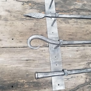 Rustic Hand Forged Iron Curtain Rod Window Treatment