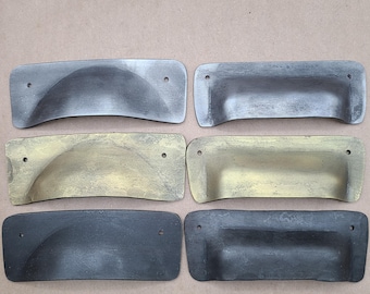 Hand Forged Bin Pull: Rustic Hammered Cabinet Hardware