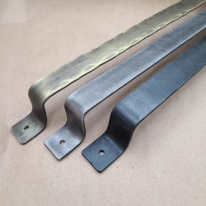 Low Profile Towel Bar Rod - Kitchen Bath - Hammered Black Brass Silver - 1.5&quot; Projection