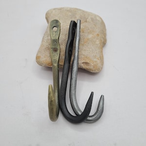Hand Forged Cast Iron Pot Rack Hook - Rustic Kitchen Storage
