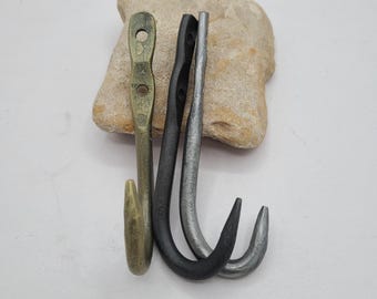 Hand Forged Cast Iron Pot Rack Hook - Rustic Kitchen Storage