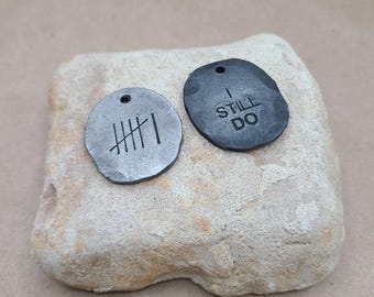 Hand Forged Iron Anniversary Keychain – 6 Tally Marks, I Still Do
