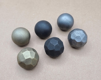 Forged Ball Cabinet Knob: Modern Rustic Iron Hardware