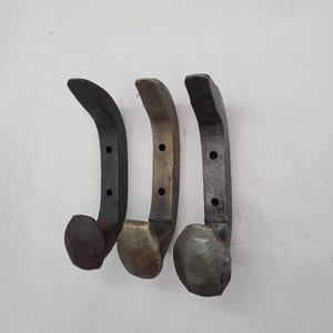 Railroad Spike Hook - Double Hook for Coat Towel - Hand Forged