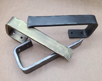 Hand Forged Iron Toilet Paper Holder - Modern Industrial Style