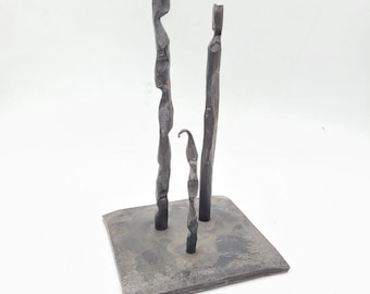 Metal Table Sculpture - Family - Modern Abstract Art