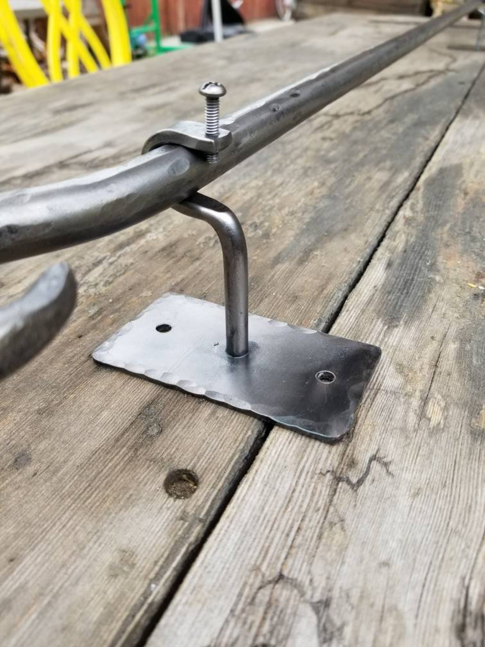 Rustic Hand Iron Curtain Rod Window Treatment Etsy