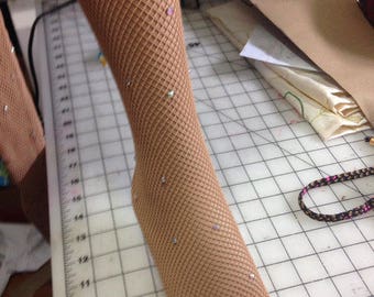 Swarovski Crystalized Fishnets with Altered Foot