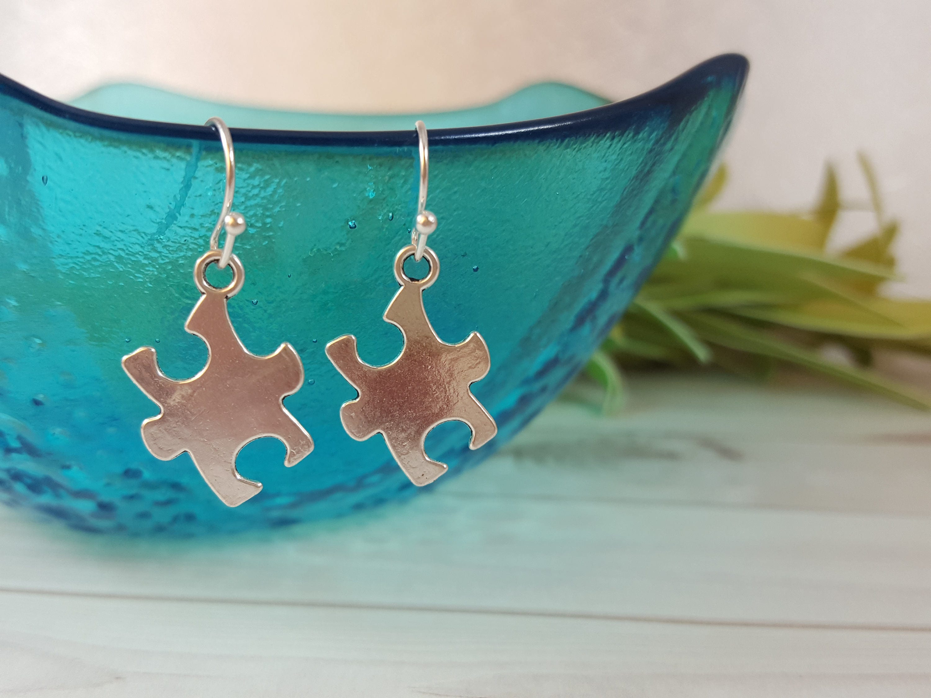 Puzzle Earrings Puzzle Piece Jewelry Jigsaw Puzzle Etsy