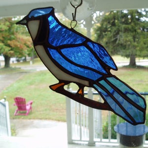 Stained Glass Bluejay