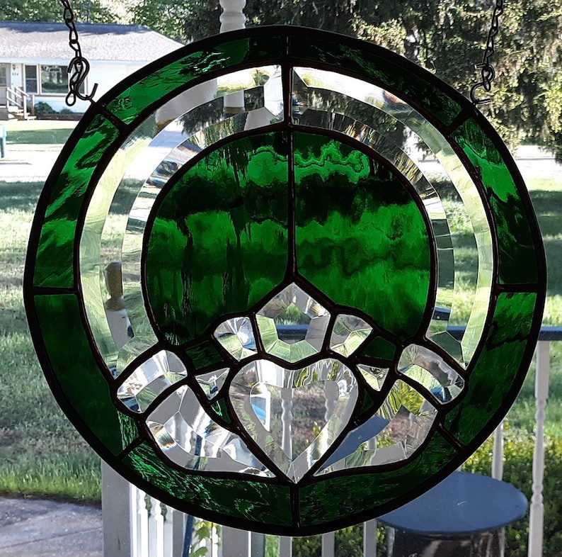 Stained Glass Claddagh Etsy