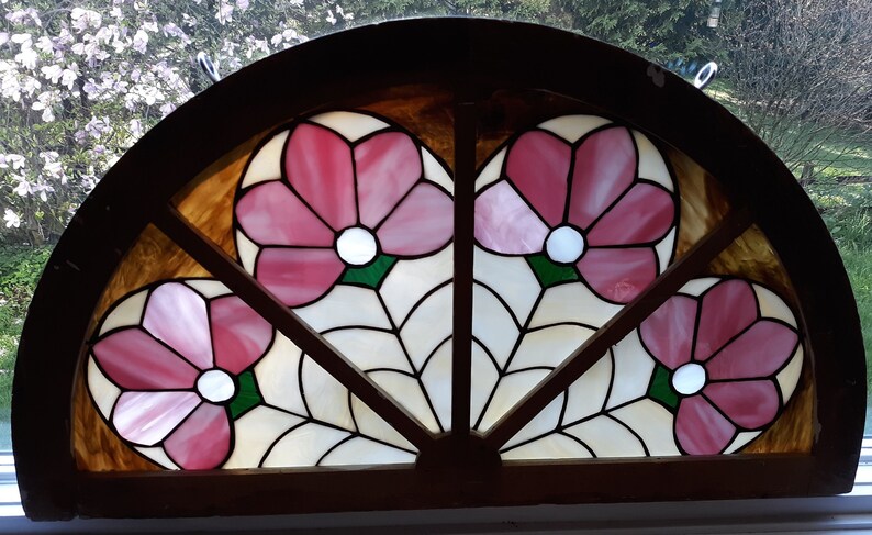 Stained Glass Victorian In Old Frame