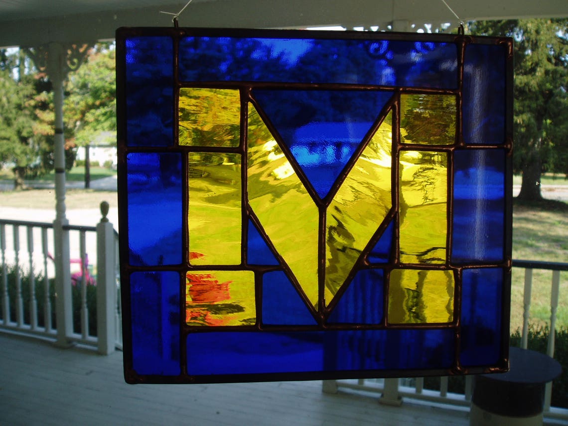 University of MichiganStained Glass Etsy
