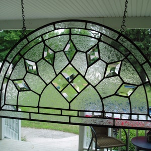 Beveled Glass Half with textured glass background