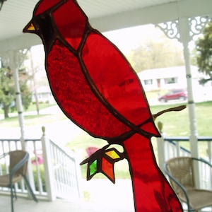 Stained Glass Cardinal----