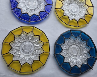 Old Federal plates /new colored glass
