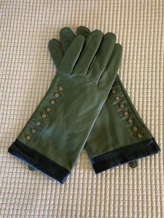 vintage leather gloves women Gem