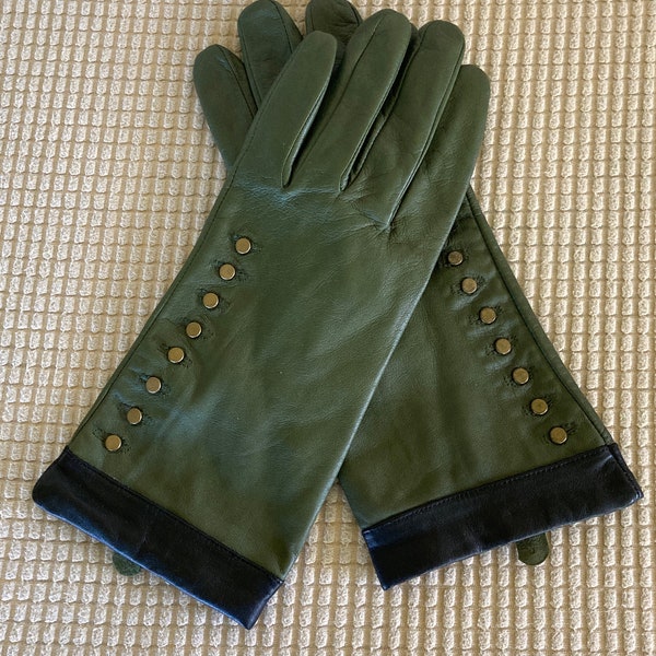 Vintage Leather Gloves for Women, Lambskin Gloves, Driving Gloves