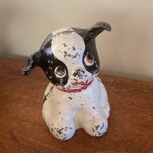 Vintage Cast Iron Coin Bank, Puppy Dog Bank