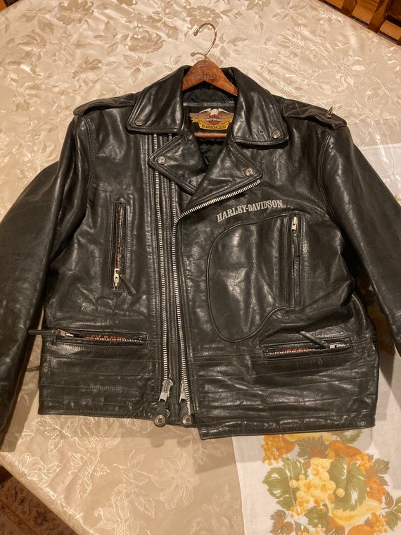 Vintage Men’s Motorcycle Jacket Harley Davidson L… - image 1