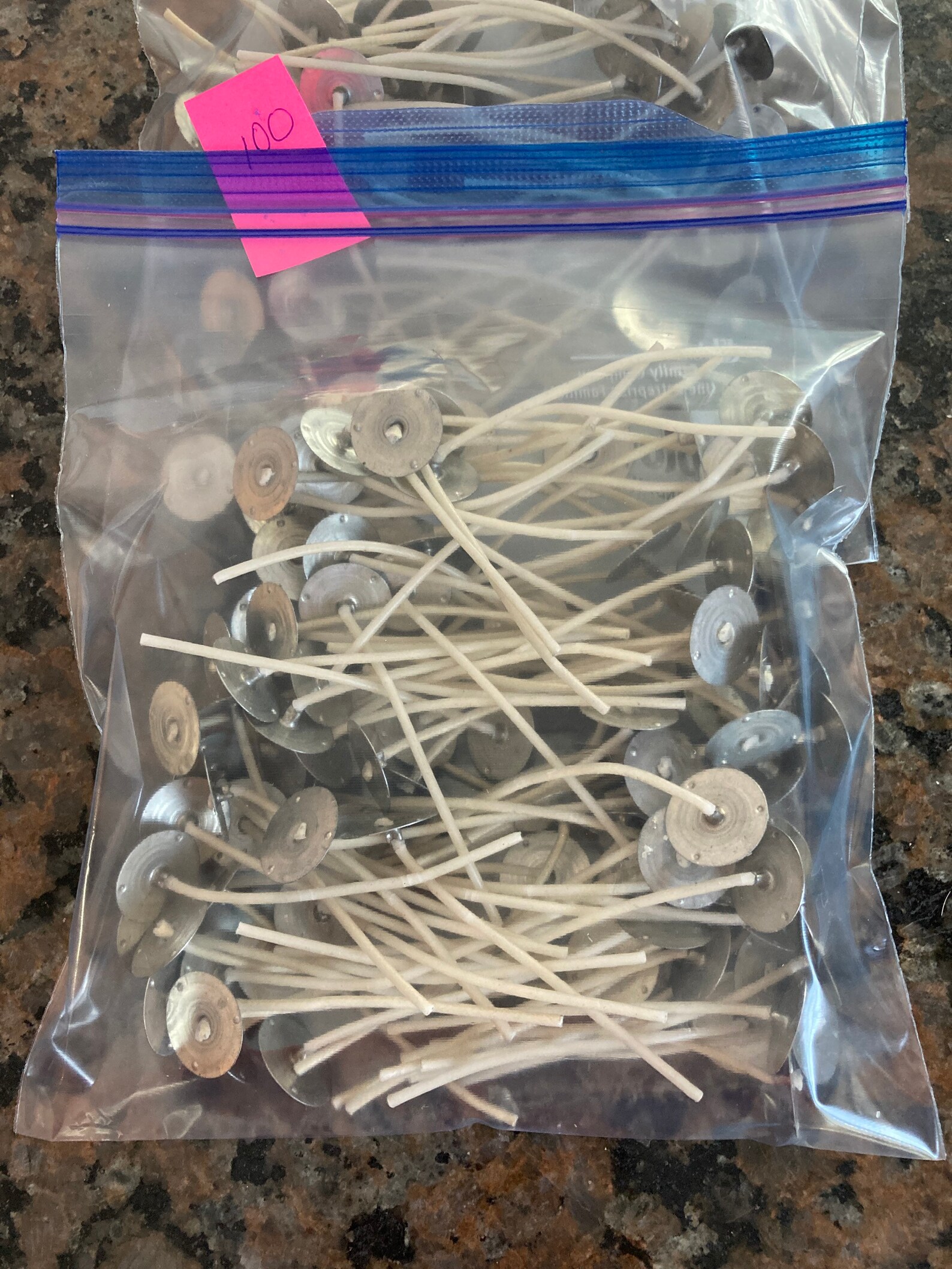 Candle Wicks With Metal Tabs Zinc Core Wicks 2 1/2 Votive Etsy