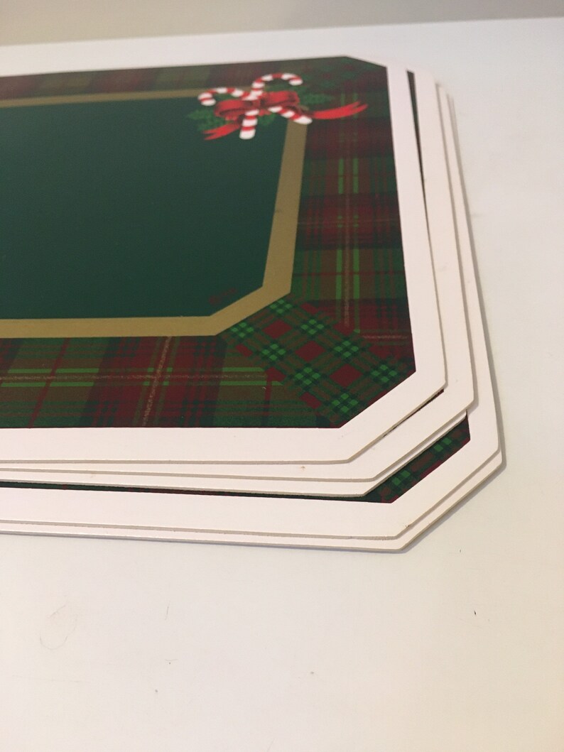 Wipeable Christmas Placemats Set of Two Etsy