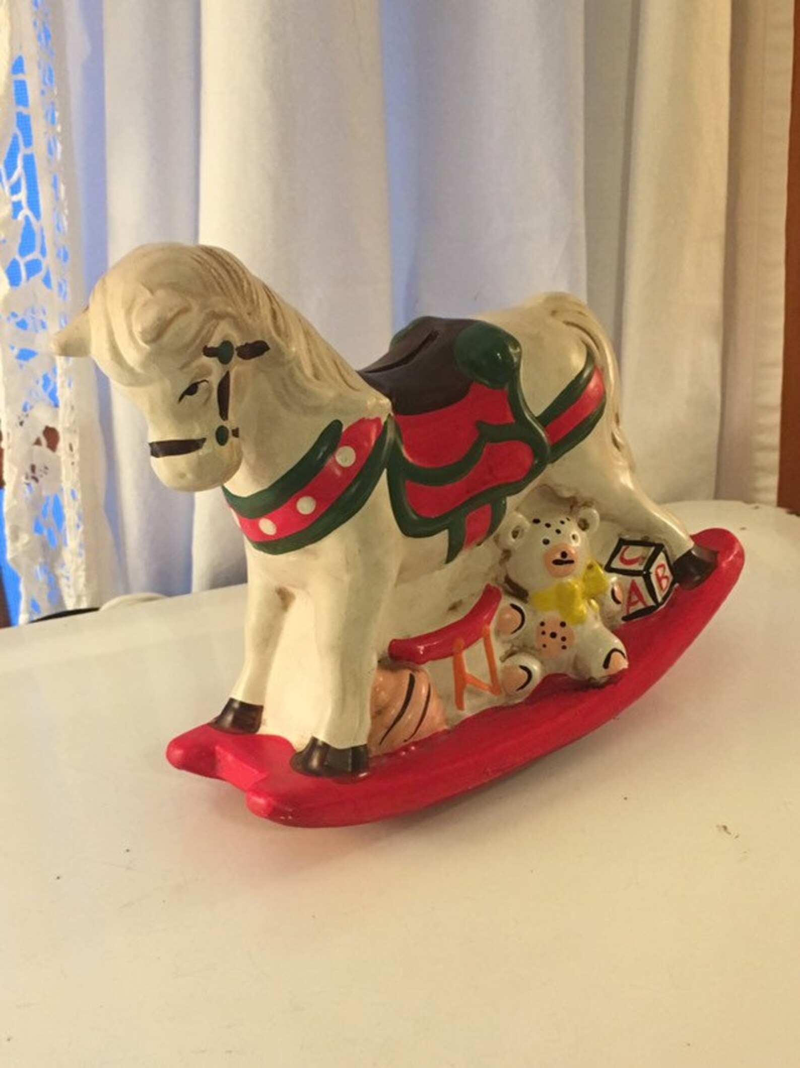 Vintage Piggy Bank Rocking Horse Vintage Piggy Bank, Toys & Games Etsy