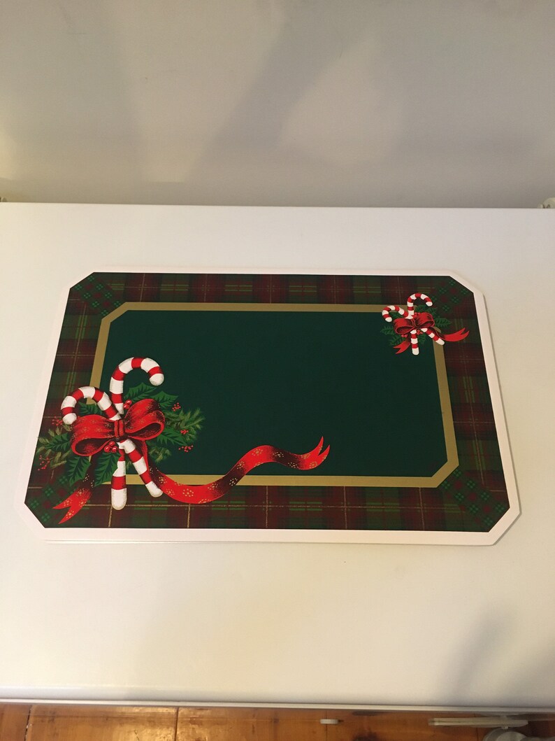 Wipeable Christmas Placemats Set of Two Etsy