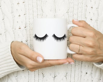 Eyelashes Coffee Mug Etsy