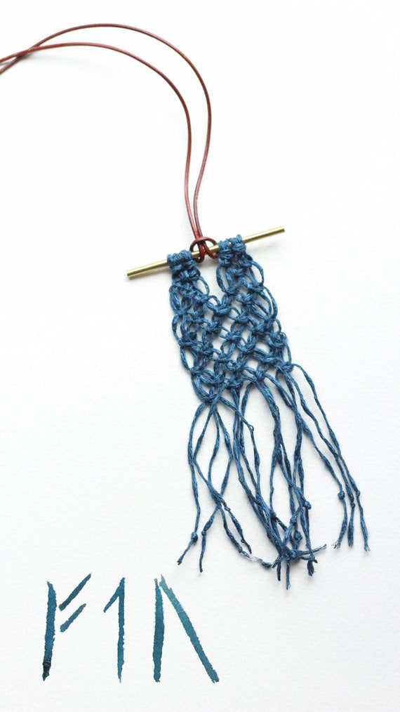 Linen & Cotton Blue Necklace