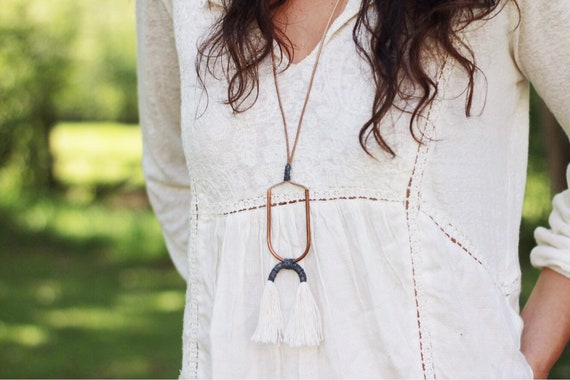 Copper Tassel Necklace