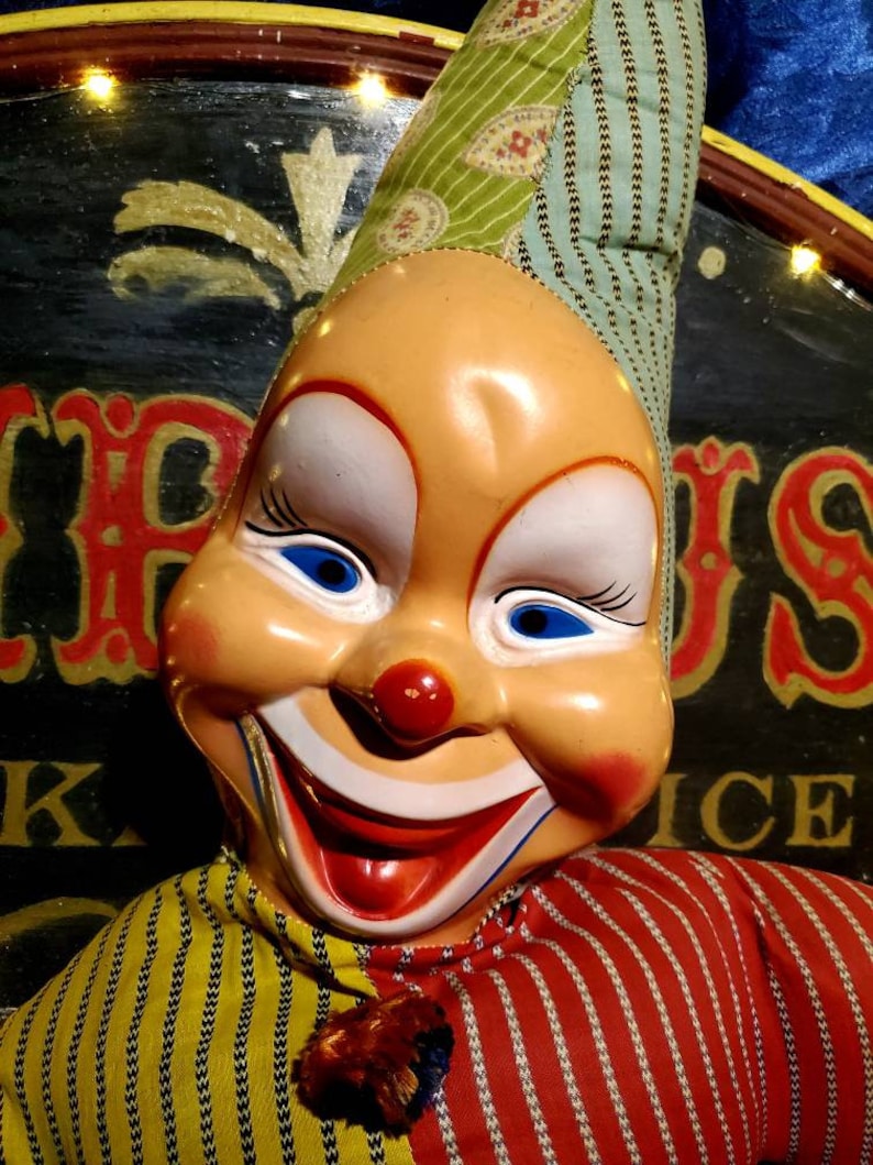 Scary Clown Doll 3.5ft Tall Vintage Creepy Circus Plush Etsy