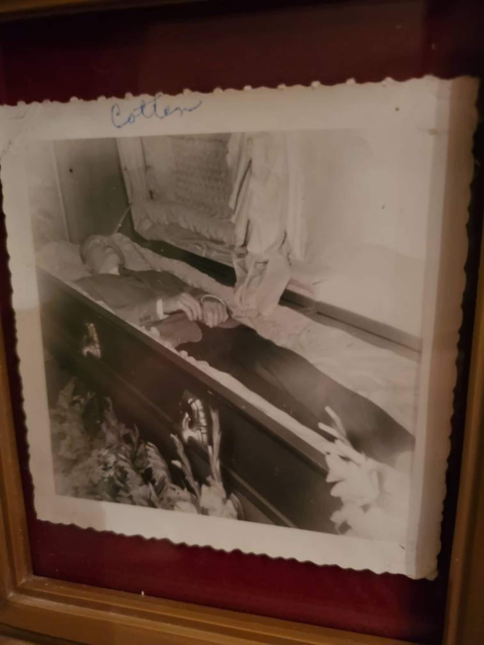 Original Post Mortem Funeral Casket Photo in Gold Frame with | Etsy