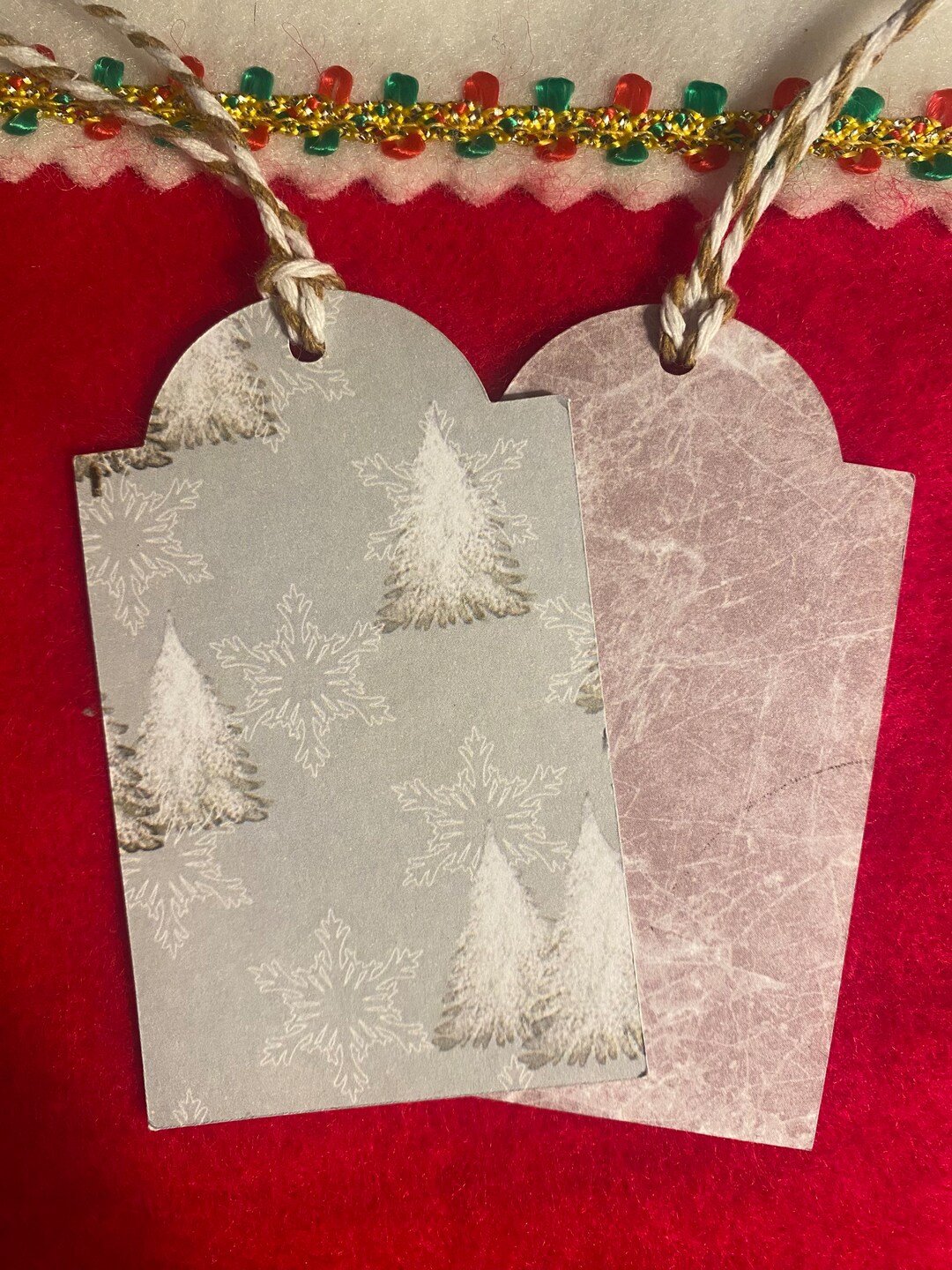Double Sided Christmas Gift Tags Name Tags Etsy