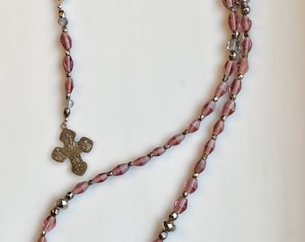 Purple rosary | crystal rosary | elegant rosary | prayer beads | religious beads