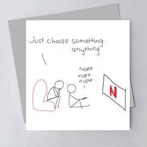 Funny Greetings Card - Netflix