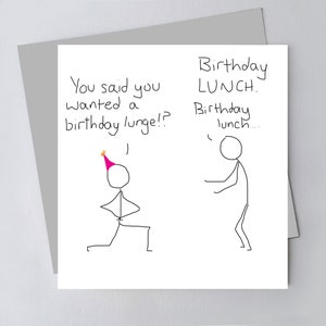 Biglietto di auguri divertente - Compleanno Lunge
