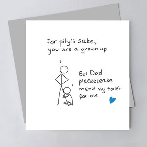 Funny Vaderdag Card-repareren mijn toilet