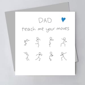 Cartolina di giorno del padre divertente-papà danza