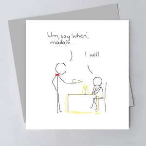 Carte de voeux amusante - Dites quand