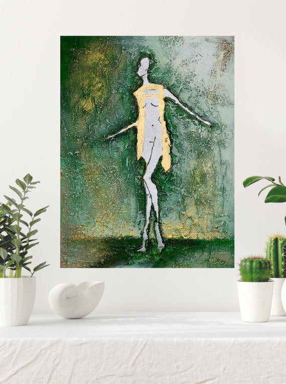Acrylbild auf Leinwand, modern, abstrakt, Frau, Original und Unikat, Kunstwerk, signiert