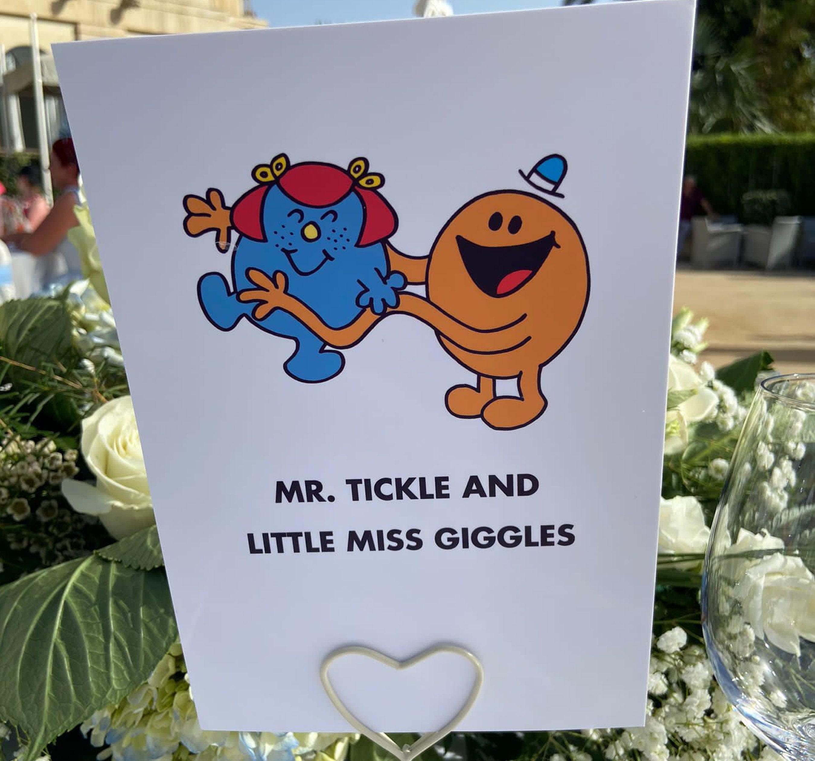 Mr Men Wedding Table Plan, Mr Men Wedding Seating Plan, Cartoon Wedding