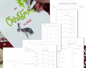 DIY Christmas Planner Printable | Printable Christmas Planner | Gift for her | Christmas List | Christmas Planner PDF | DIY Christmas List